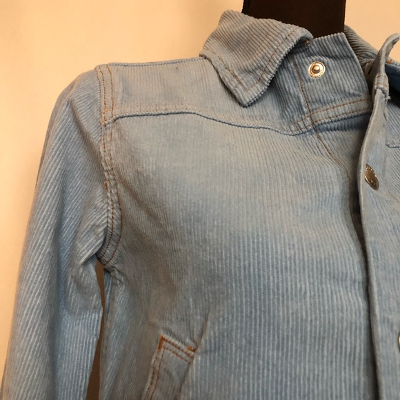 36 - PacSun Womens Baby Blue Corduroy Trucker Jacket Size L - Picture 6 of 8